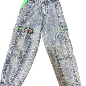 Vintage Little Levis Sz 4T Sport Jeans Acid Wash Denim Joggers Streetwear 90S Pa